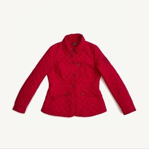 LAUREN RALPH LAUREN - Red Quilted Peplum Jacket - Size S